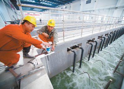 福州洋里污水厂二期MBR池调试超声波液位计